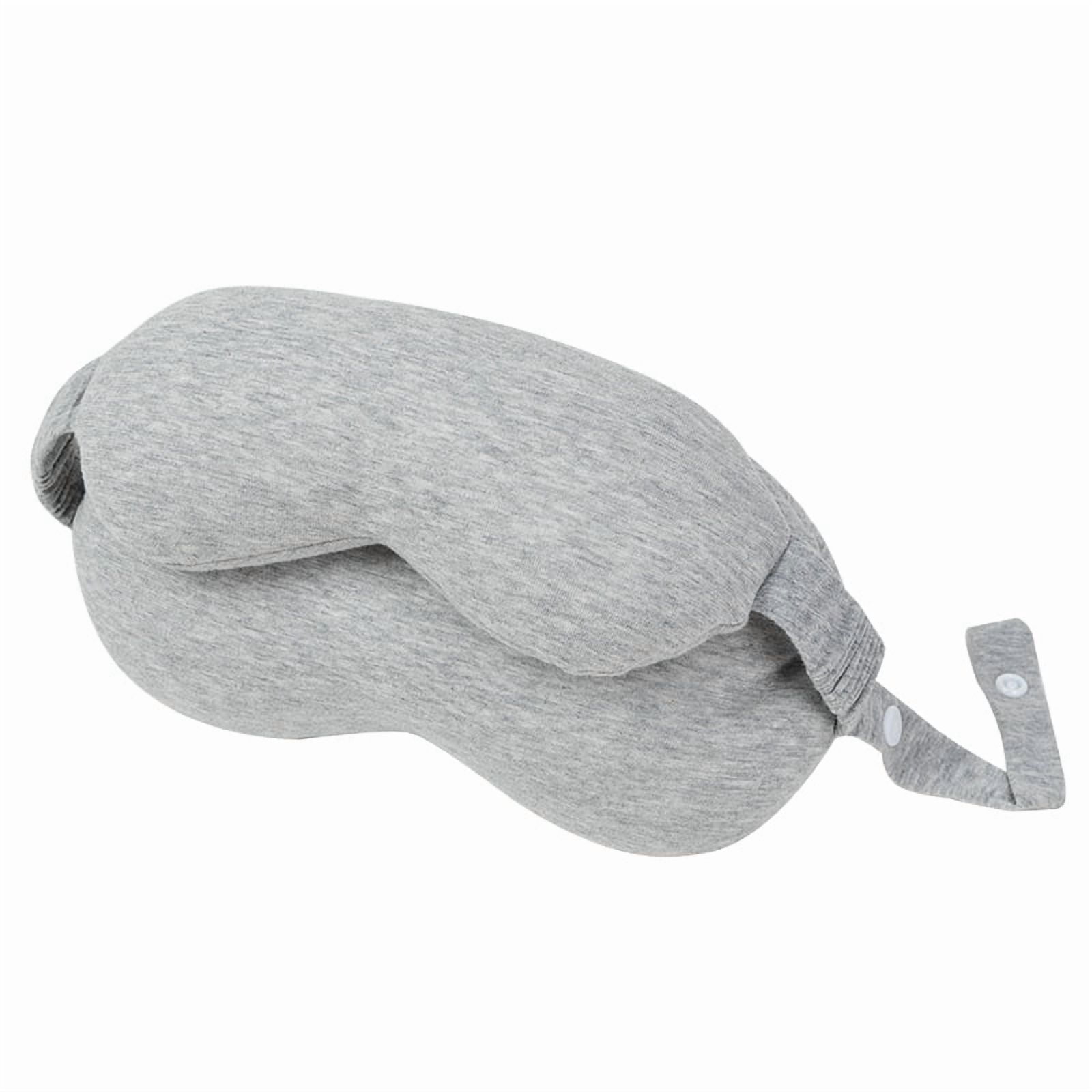 1pcs Sleep Mask for Side Sleeper Women Men,Eye Mask for Sleeping Light Blocking, Soft Breathable Night Blindfold, 2-In-1 (Eye Mask And Pillow)，Travel,Solid Light Gray