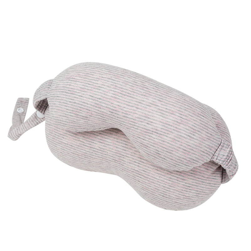 1pcs Sleep Mask for Side Sleeper Women Men,Eye Mask for Sleeping Light Blocking, Soft Breathable Night Blindfold, 2-In-1 (Eye Mask And Pillow)，Travel,Striped Lotus Pink