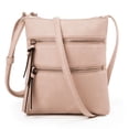 thumbnail image 1 of 1pcs Small Lightweight Shoulder Bag for Women, Mini Multi Zipper Pocket Crossbody Handbag with Adjustable strap, 1 of 1