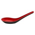 thumbnail image 1 of 1pcs Soup Spoon Wonton Soup Spoons, Chinese Ramen Dumpling Pho Rice Noodle Soba Soup Spoons, Red and Black Spoons, 1 of 7