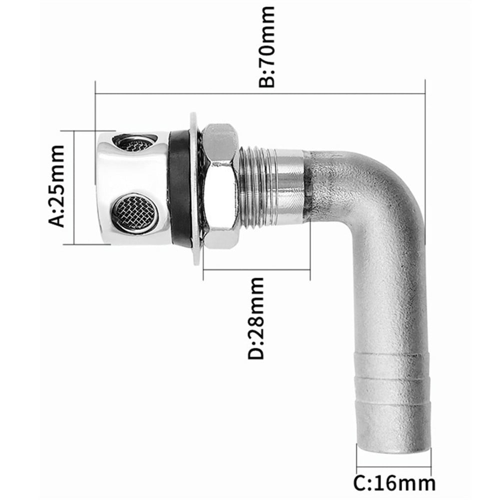 Stainless Steel Boat Fuel Vent Cabin Ventilation Gas Tank Anti Corrosion Easy In - Foto 2