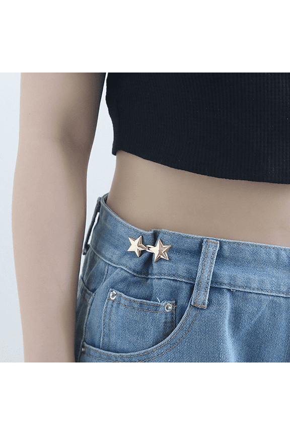 1pcs Star Waistband Clips Instant Pants Tightener Adjustable Jeans Belt Buckle 5 Pointed Star