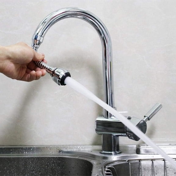 1pcs Swivel Faucet Extender, Faucet Sprayer Extender with Hose, 360 Rotatable Tap Attachment, Dual-Mode Water Flow, Anti-Splash Kitchen Sink Aerator