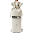 thumbnail image 1 of 1pcs Thank You Wine Gift Bags - for Hostess Gift, Wedding, Engagement, Bridal Shower, Housewarming - Reusable Burlap With Drawstring Gift Bag (5.5"x 13.5")-1 Pcs/jiu036, 1 of 2