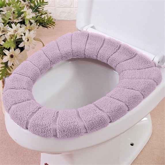 1pcs Toilet Seat Cover Pads Stretchable Washable Cloth Soft Thicker Warmer Toilet Seat