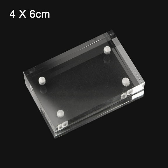 1pcs Transparent Acrylic Photo Frame Magnetic Poster Display Stand Thick 8+8mm 4x6cm 5.5x8.2cm 8x12cm 9x13cm