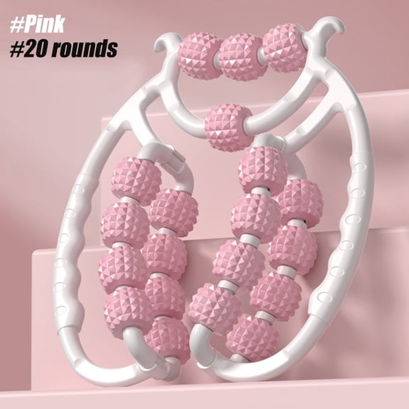 1pcs Trigger Point Massage Foam Roller Stick for Arms, Tennis Elbow Muscle Roller,Hard Spiky Massage Ball and 20 Wheel Cellulite