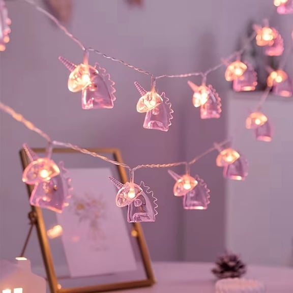 1pcs Unicorn LED String Lights - Battery-Powered -Controlled Magical Glow Suitable for Bedside, Wedding, Decorations - Cute Unicorn-Themed for Room,, Ambiance