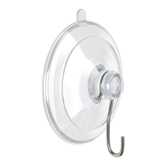 1pcs Utility Hooks(2.16in).PVCand304 stainless,Waterproof,Easy Installation,long-lasting No-Adhesive Hooks.Suction Cup Hooks for smooth surfaces like glass Ideal for bathroom,toilet,kitchen,Clear