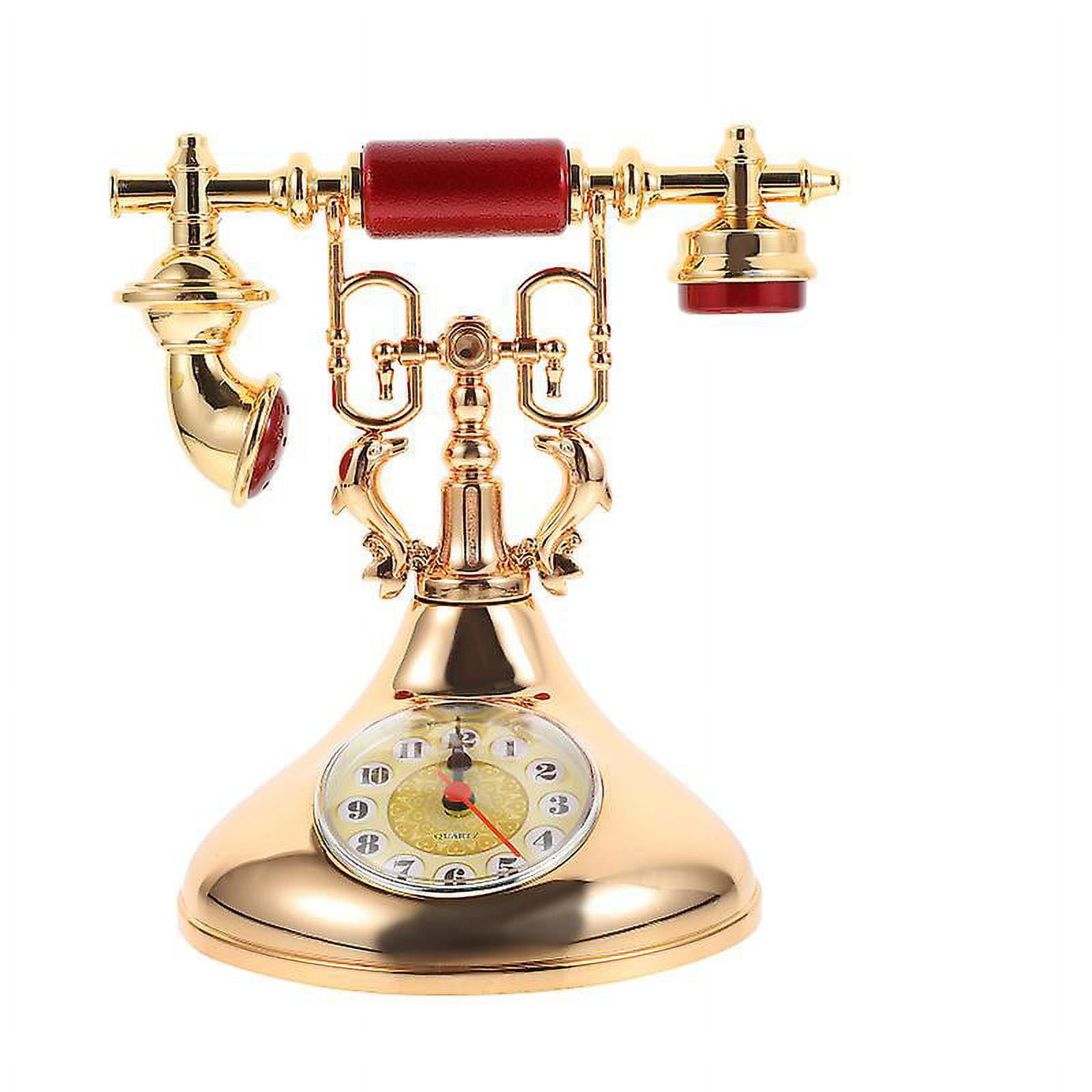 1pcs Vintage Telephone Clock - Walmart.com