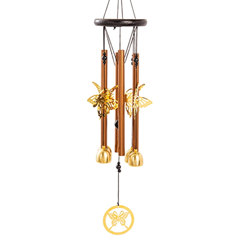 1pcs Wind Chimes Outdoor Decor,Tone Soothing Melodic Tones Windchimes, Wind Chimes for Outside, Memorial Wind Chime Best Gift for Mom Women Grandma Neighbors，Butterfly，Gold