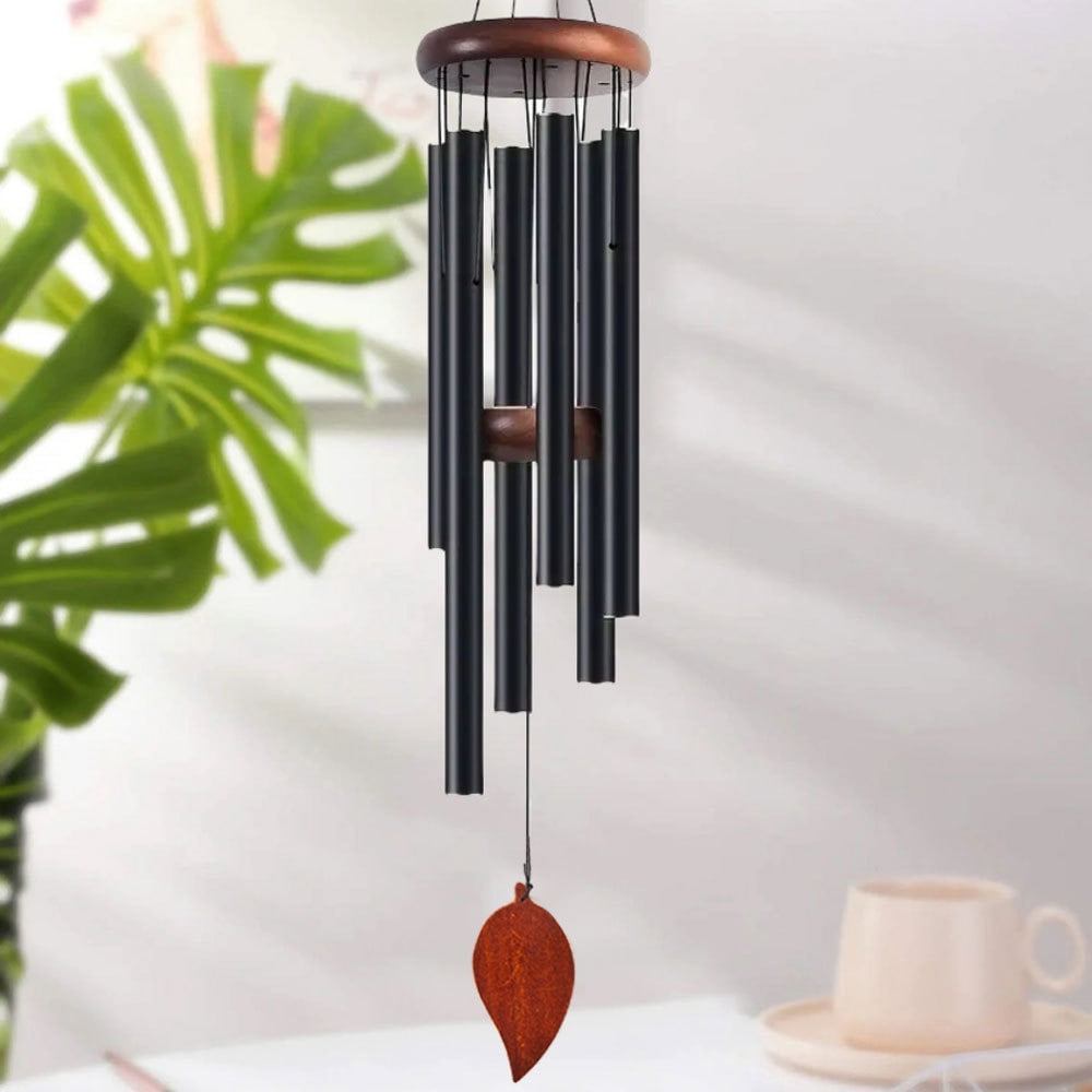 1pcs Wind Chimes Outdoor Decor,Tone Soothing Melodic Tones Windchimes, Wind Chimes for Outside, Memorial Wind Chime Best Gift for Mom Women Grandma Neighbors，Style 1 Black