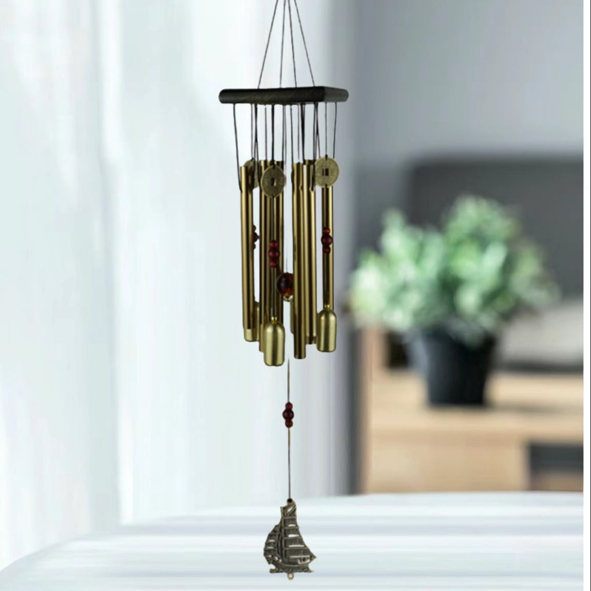 1pcs Wind Chimes Outdoor Decor,Tone Soothing Melodic Tones Windchimes, Wind Chimes for Outside, Memorial Wind Chime Best Gift for Mom Women Grandma Neighbors，Sailboat