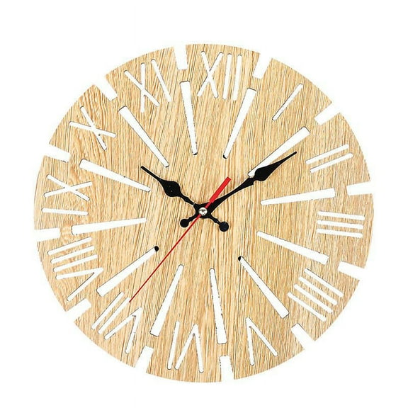 1pcs Windmill Shaped Wooden Wall Clock