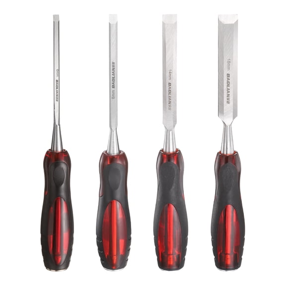 1pcs Wood Chisel 1/4" CR-V Steel Beveled Edge Blade Wood Woodworking Tools with TPR Handle for Carving Woodworking DIY Projects