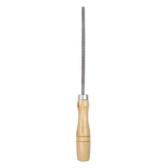 Uxcell Wood Rasp File 6" Steel Round Rasp File with Wooden Handle