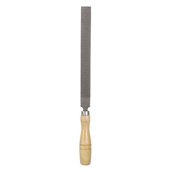 1pcs Wood Rasp File 6" Steel Flat Medium Cut File Rasp without Handle for Woodworking Sharpening Wood Tool, Gray