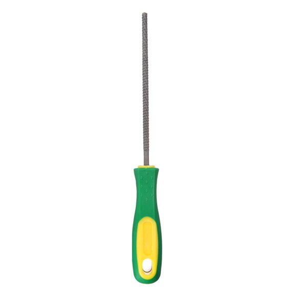 Uxcell 1Pcs Wood Rasp File 6" Steel Round Rasp File with Plastic Handle Gray