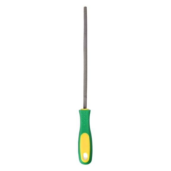 Uxcell 1Pcs Wood Rasp File 8" Steel Round Rasp File with Plastic Handle Gray