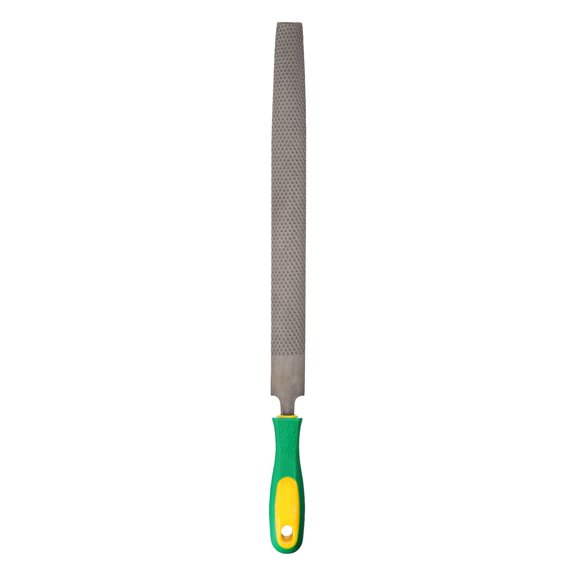 Uxcell 1Pcs Wood Rasp File 12" Steel Half-Round Rasp File with Plastic Handle Gray