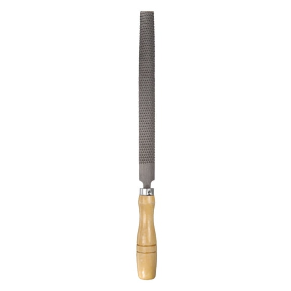 Uxcell Wood Rasp File 7" Steel Half-Round Rasp File with Wooden Handle