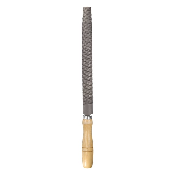 1pcs Wood Rasp File 6" Steel Flat Medium Cut File Rasp without Handle for Woodworking Sharpening Wood Tool, Gray