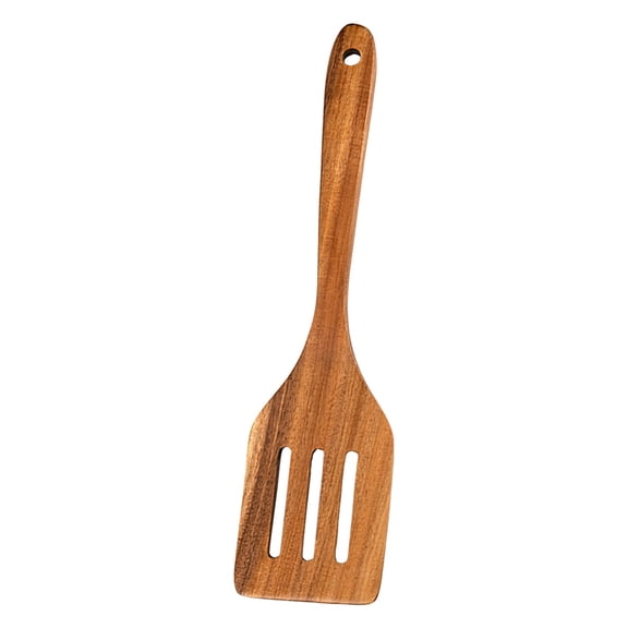 1pcs Wooden Utensil Set Handmade Wooden Utensil Set for Nonstick Cookware Acacia Wood Cooking Utensil Slotted Serving Spoon Flat Spatulas Set