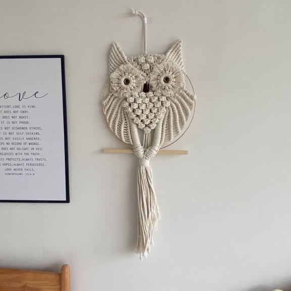 1pcs Woven Wall Hanging Boho Geometric Woven Tapestry Cotton Handmade Bohemian Art Decor Ornament for Bedroom Living RoomStyle 2