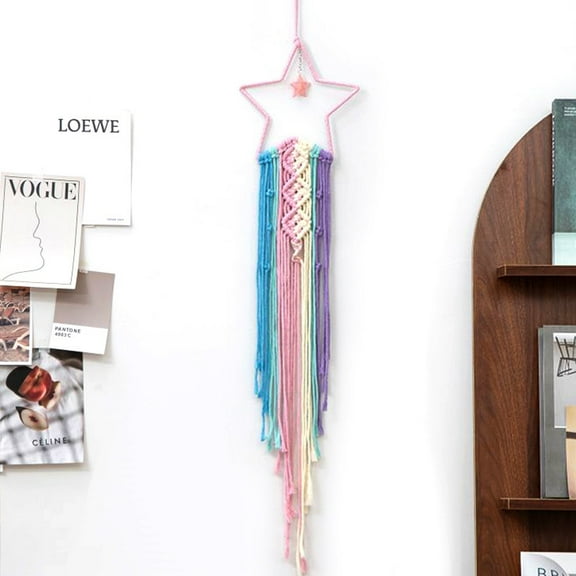 1pcs Woven Wall Hanging Boho Geometric Woven Tapestry Cotton Handmade Bohemian Art Decor Ornament for Bedroom Living RoomStyle 9