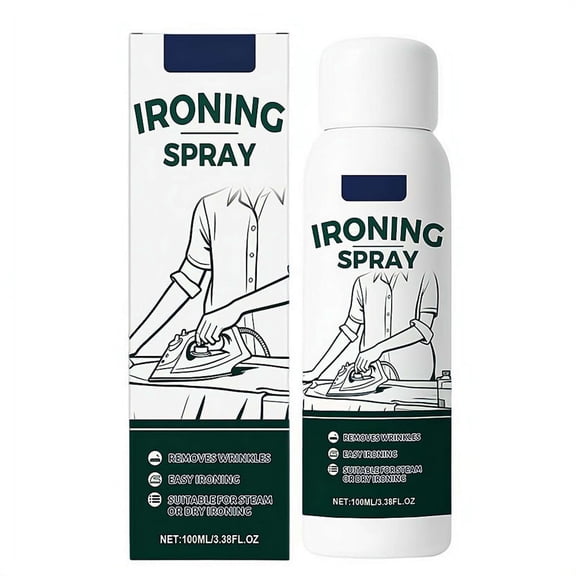 1pcs Wrinkle Releaser Spray for Clothes, 100ml Travel Size Ironing Aid Anti Static Fabric Refresher for Cotton Linen Silk Wool Bedding