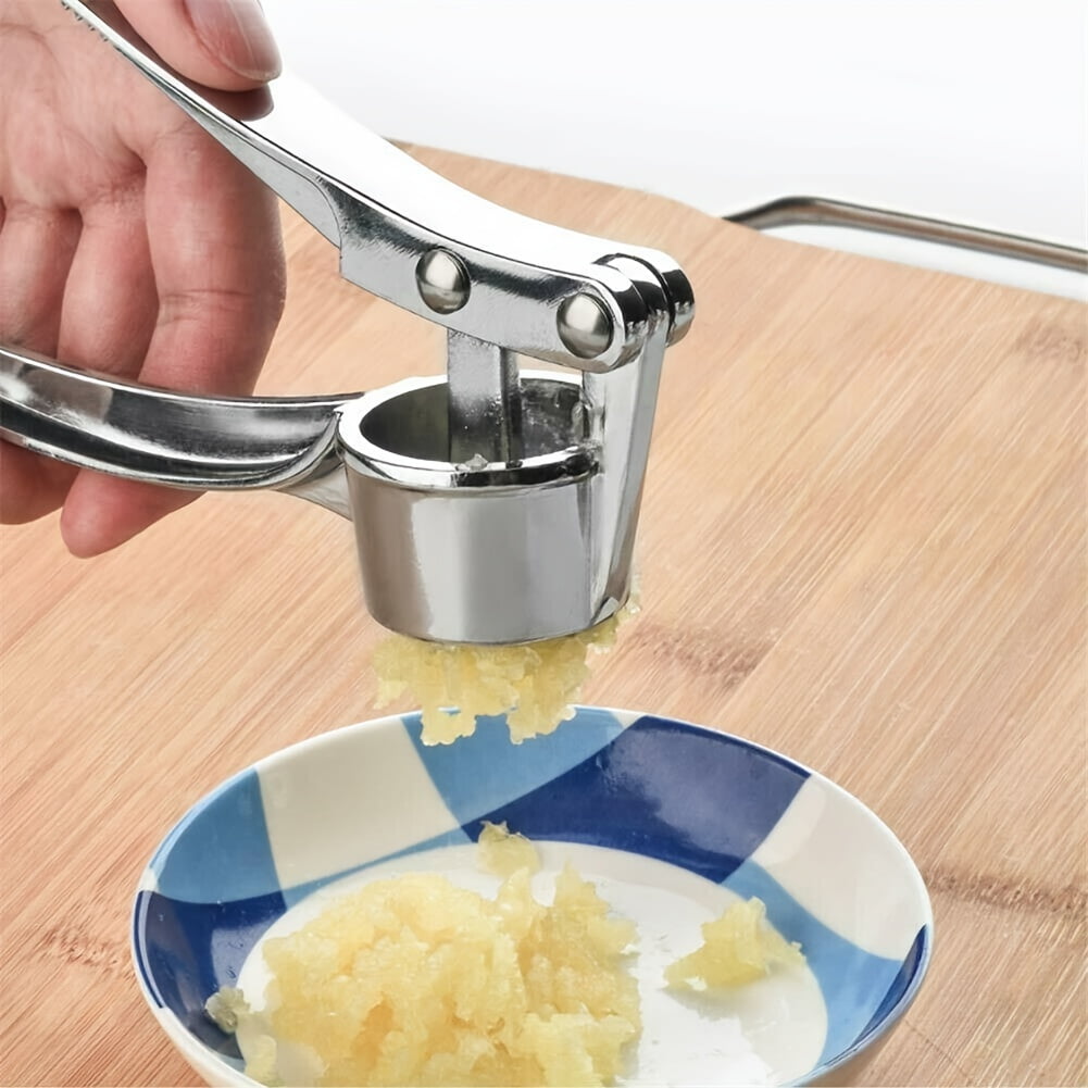 1pcs= Zinc Alloy Garlic Press Manual Crusher Handheld Ginger Kitchen Tool