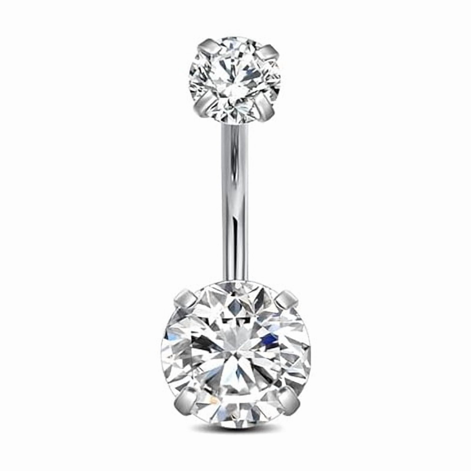 1pcs belly button ring, stainless steel hinged belly button ring, belly ...