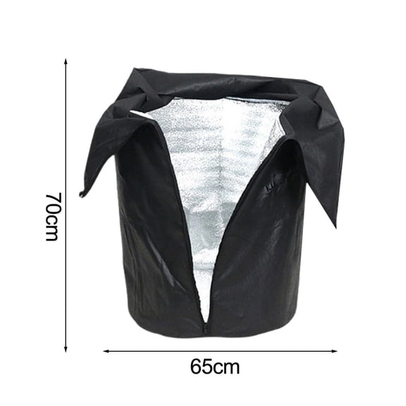 1pcs black plant pot cover made of PP material - 65*70cm