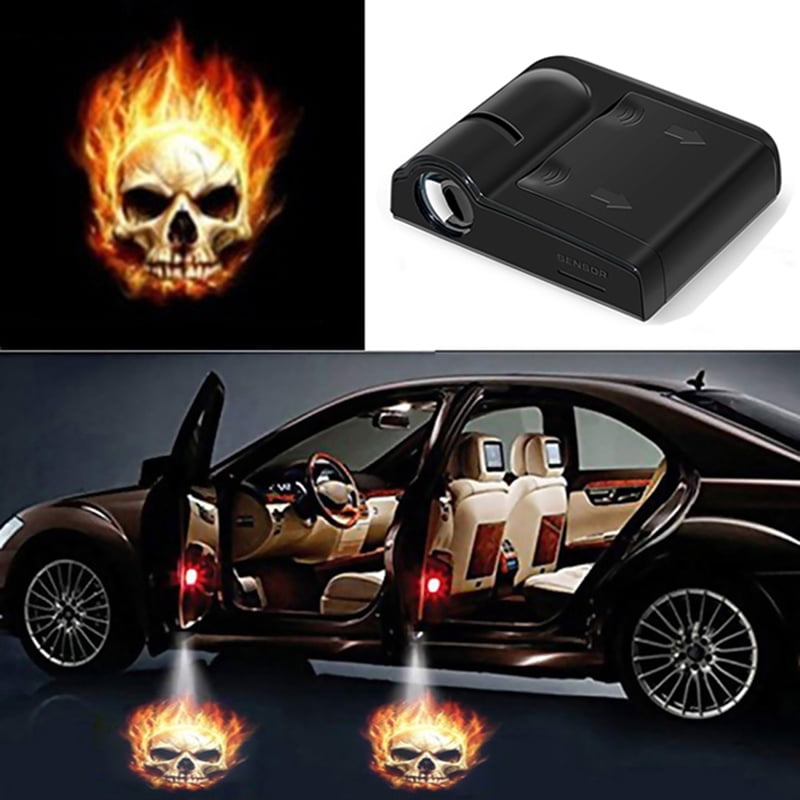 1pcs car door logo light welcome lamp laser light universal wireless projector light atmosphere car led ambient decoration light
