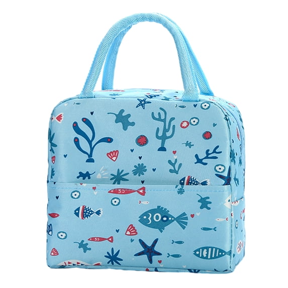 1pcs cartoon lunch box bag Oxford cloth cute portable bento bag students to work with rice thermal bag single - style:style1;