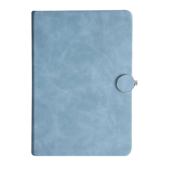 1pcs round buckle A5 notebook simple magnetic buckle Business office meeting diaryblue