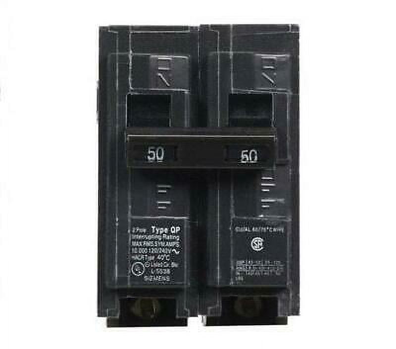 1pk Siemens Q250 Double Pole Circuit Breaker, 50 Amp