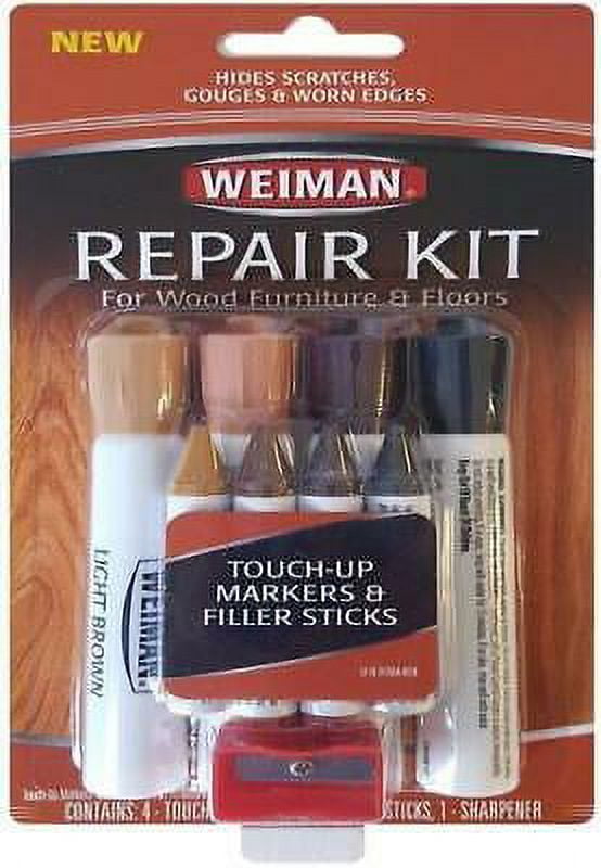 1pk Weiman 511D Wood Repair Kit For Furniture & Floors, 9 Piece 