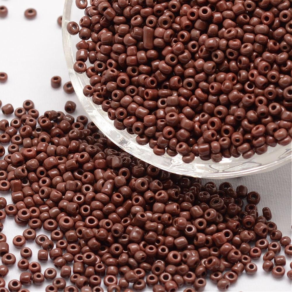 1pound 6/0 Glass Seed Beads Grade A Round Opaque Colours Coconut Brown 3.6~4.0mm Hole: 1.2mm about 5000pcs/pound