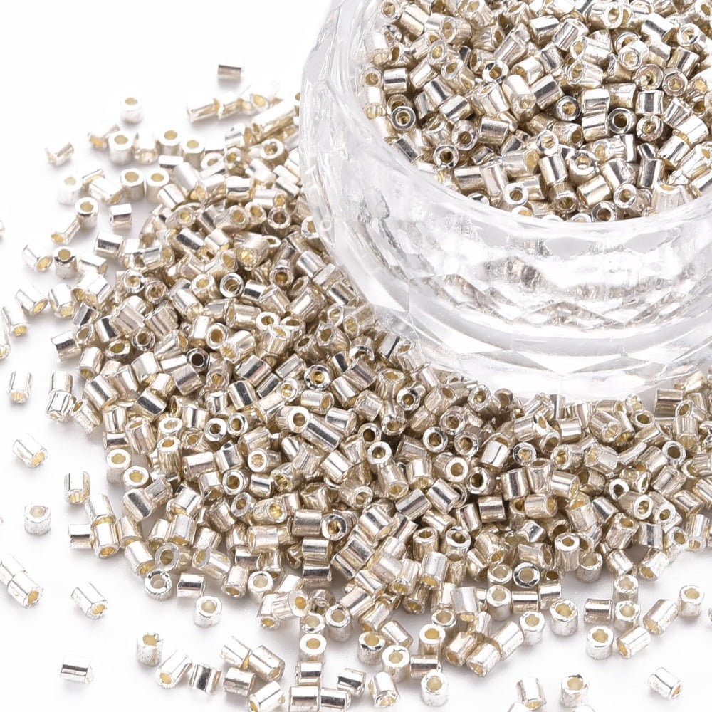1pound Glass Beads Metallic Colours Cornsilk 2.5~3x2mm Hole: 0.9mm about 15000pcs/pound