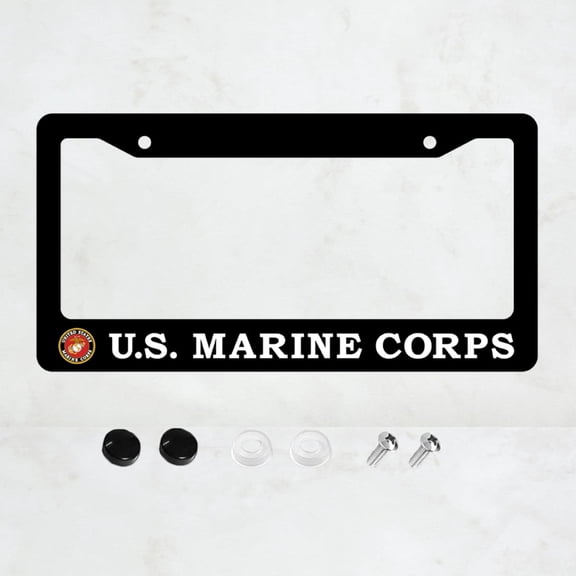 1ps Aluminum License Plate Frame - US Standard Size, Personalized Decorative Car License Plate Bracket, 2 Holes for Auto Decorative Gift, Perfect Gift for Both Men and Women，12 x 6 Inch