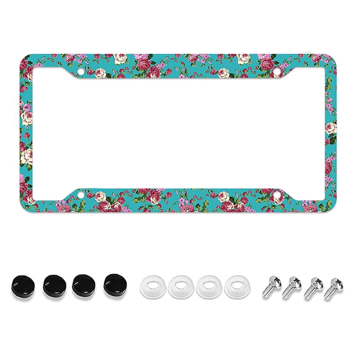 Flower License Plate Frame