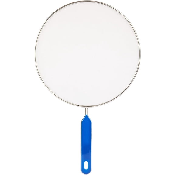 1psc 10 Inch Grease Splatter Screen Guard Stainless Steel Splash Screen Protector Guards with Handle Splash-Proof Frying Pan Mesh Pot Lid Cover for Kitchen Cooking Gadgets