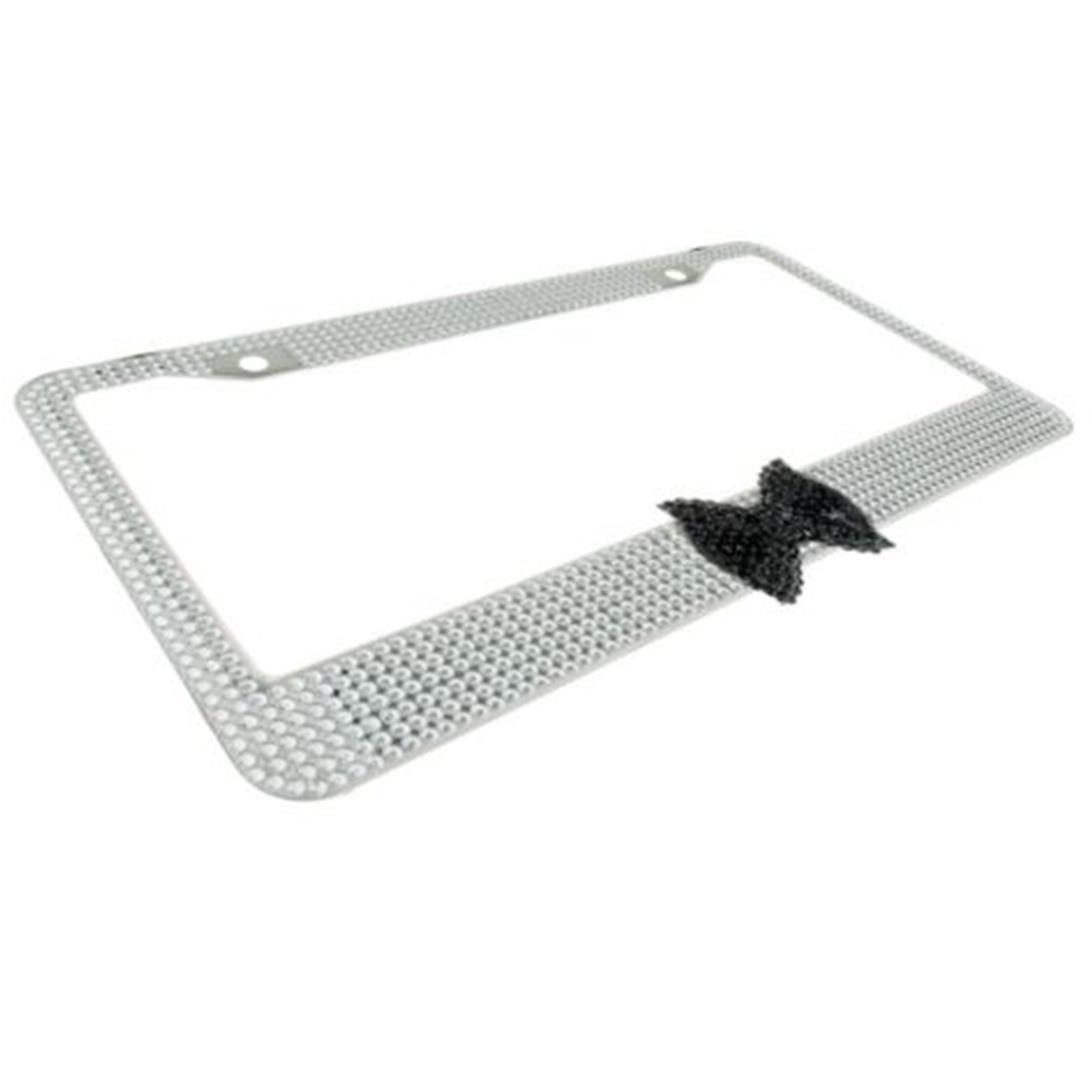 1psc American Stainless Steel License Plate Frame encrusted With