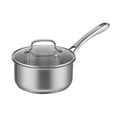 thumbnail image 1 of 1qt Stainless Steel Saucepan with Cover, 6 Inches Diameter, Tempered Glass Lid, Even - Heating, Dishwasher - Safe, 1 of 4