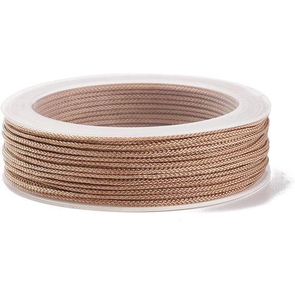 1roll 1 Roll 21.87 Yards(20m) 1mm Nylon Threads Bead Thread Knotting Cord Stringing Materials for DIY Bracelets Necklace Beading Jewelry Making and Crafts 1roll PeachPuff