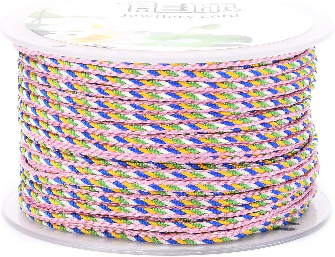 1roll 1 Roll 25.1 Yards(23m) 2mm Nylon Rope String Bead Thread Multi ...