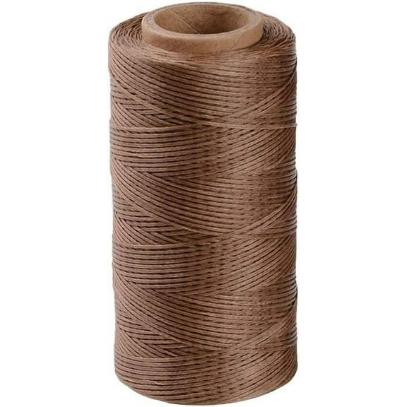 1roll 1 Roll About 280 Yards Flat Waxed Polyester Cord 1mm Leather Sewing Thread Rattail Beading String for Jewelry Making Kumihimo Shamballa Friendship Bracelet Weaving - Camel