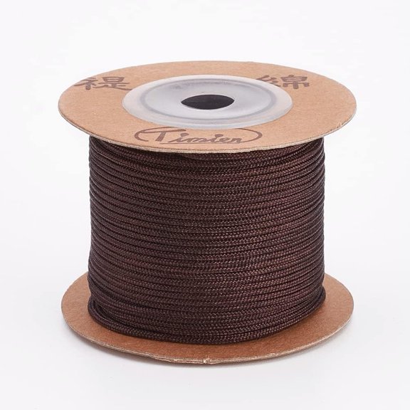 1roll 27 Yards 1.5mm Nylon String Threads Cords Round Brown Suitable for Chinese Knotting Cords Clothing Packaging Bracelets Jewelry Accessories Nylon