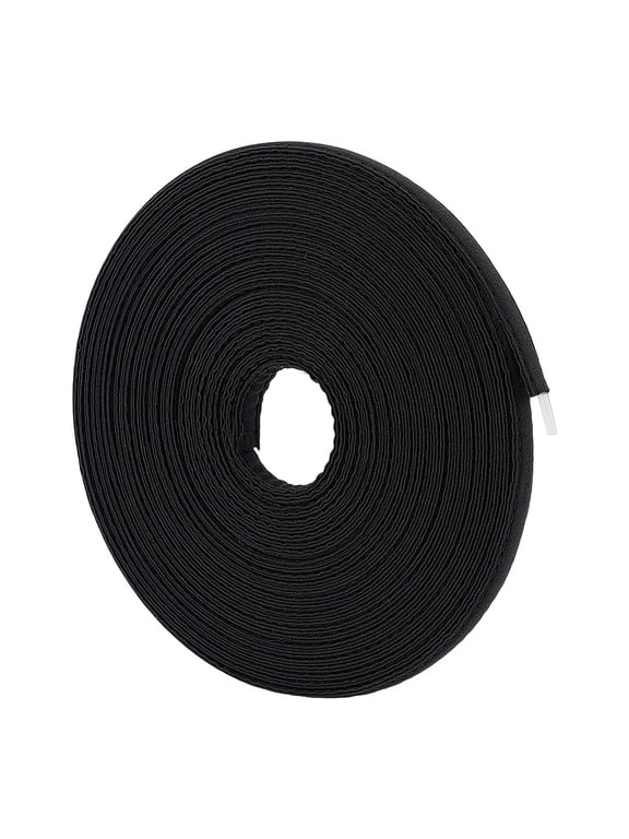 1roll 10yard Cotton Covered Boning 12mm Polyester Boning Black Bra Boning Poly Boning Sewing Garment Accessories for Corsets Bridal Gowns Lingerie Hats Dress Plastic